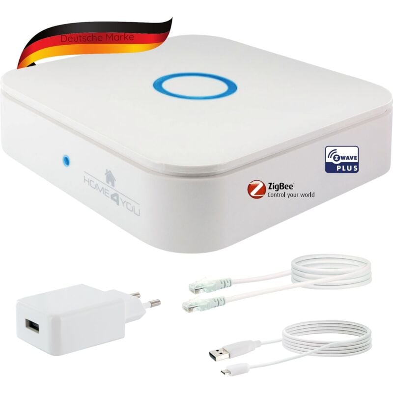 foto del prodotto schwaiger ha102 gateway smarthome 2. generazione z wave plus zigbee homeautomation stazione base per la casa intelligente