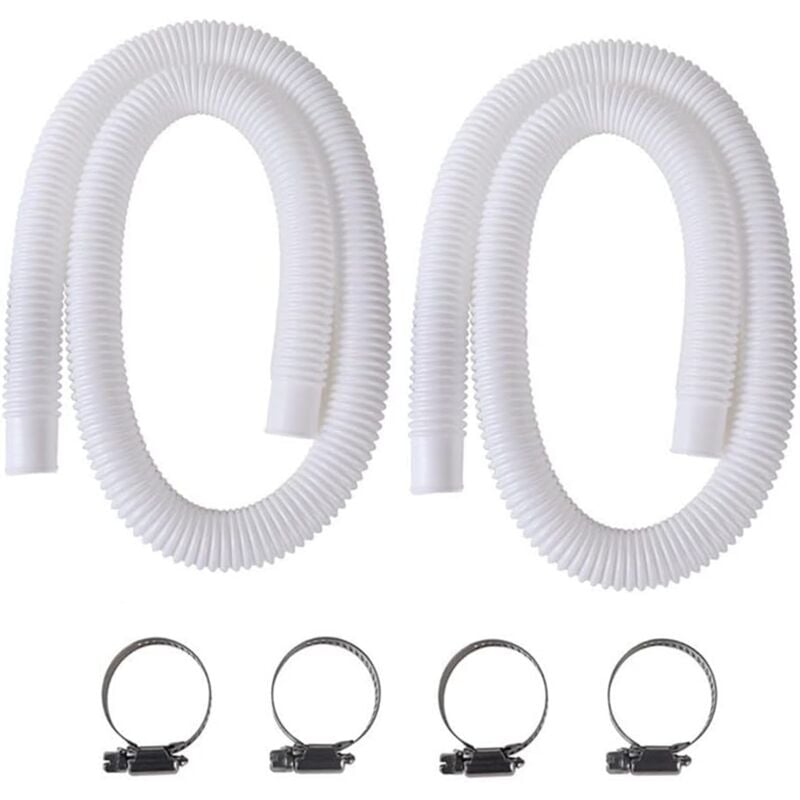 foto del prodotto schwimmbadschlauch 32 mm, 2 st ck oberirdischer schwimmbadschlauch, 150 cm ersatzschlauch f r intex 330 gph, 530 gph und 1000 gph