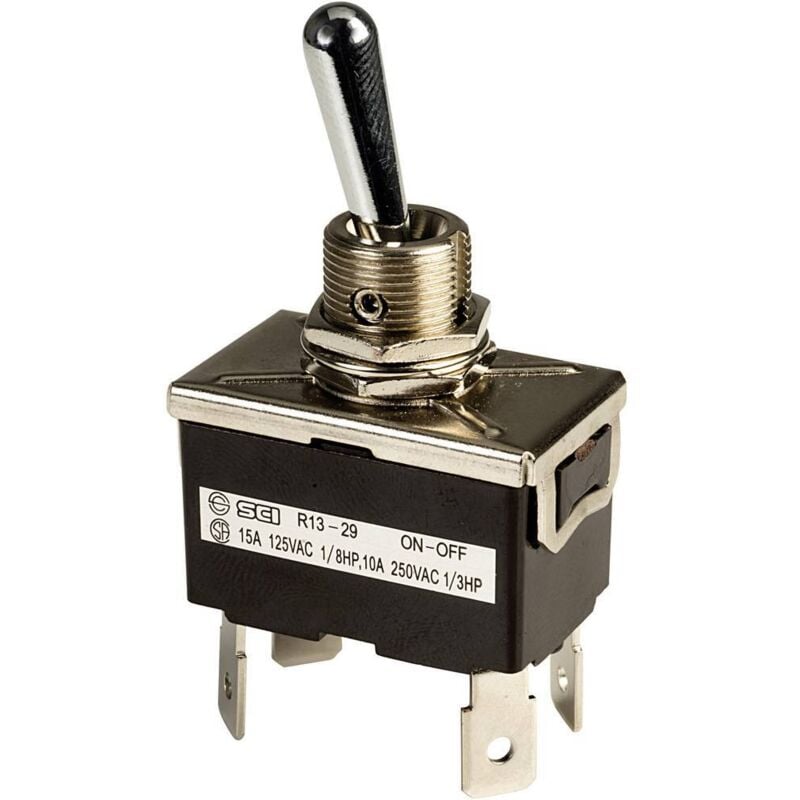 foto del prodotto sci r13-29f r13-29f interruttore a levetta 250 v ac 10 a 2 x off on permanente 1 pz.