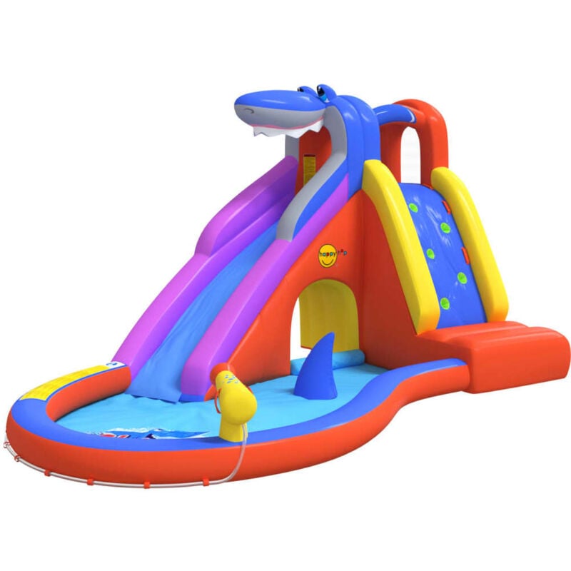 foto del prodotto scivolo d acqua gonfiabile con piscina 450x320x240 cm in pvc happy hop
