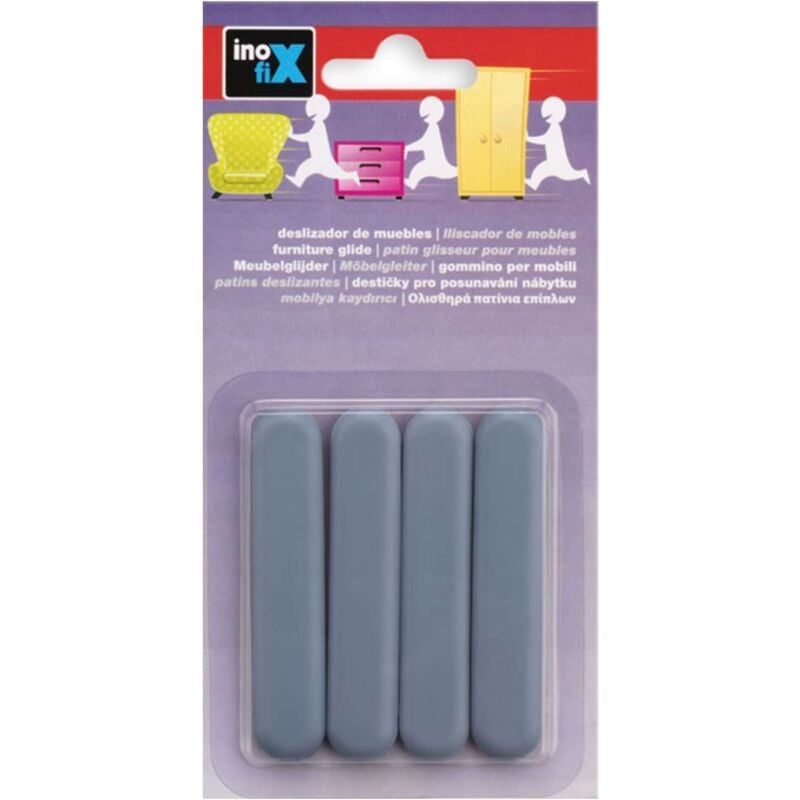 foto del prodotto scivolo feltrino adesivo per mobili inofix 75x16mm 4 pz 10 cf