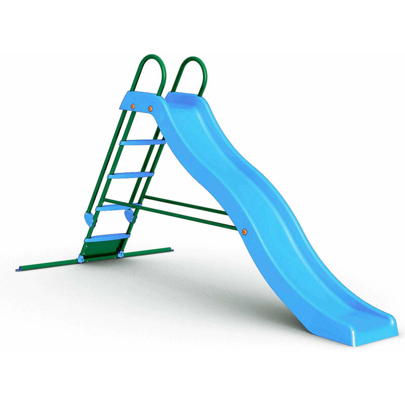 foto del prodotto scivolo gioco da giardino grande in acciaio mt 2.85 giant wawe slide per bambini
