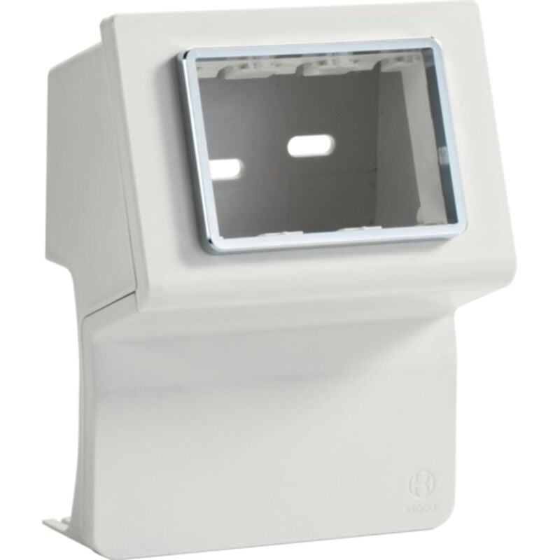 foto del prodotto scn 3 ap w scatola porta apparecchi pepita per canale cornice tcn, bianco