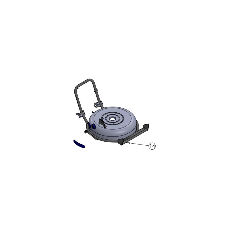 foto del prodotto scocca piatto nudo chassis per rasaerba tosaerba grin hm53a