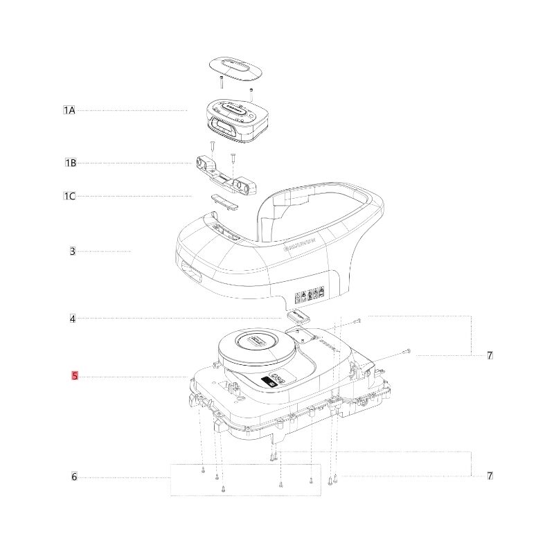 foto del prodotto scocca superiore h800e originale bluebird robot rasaerba navimow ab12.01.00.0197
