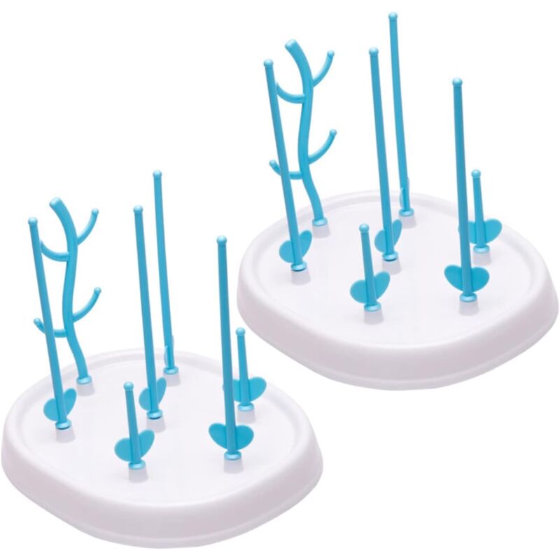 foto del prodotto scolabiberon, scolabiberon, scolabiberon ad albero, scolabiberon, scolabiberon ad albero, per biberon, pulito e igienico blu e bianco