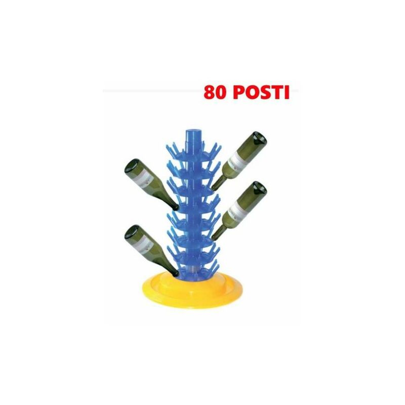 immagine 0 del prodotto scolabottiglie 80 posti in abs in plastica vino acqua birra scomponibile 16301 