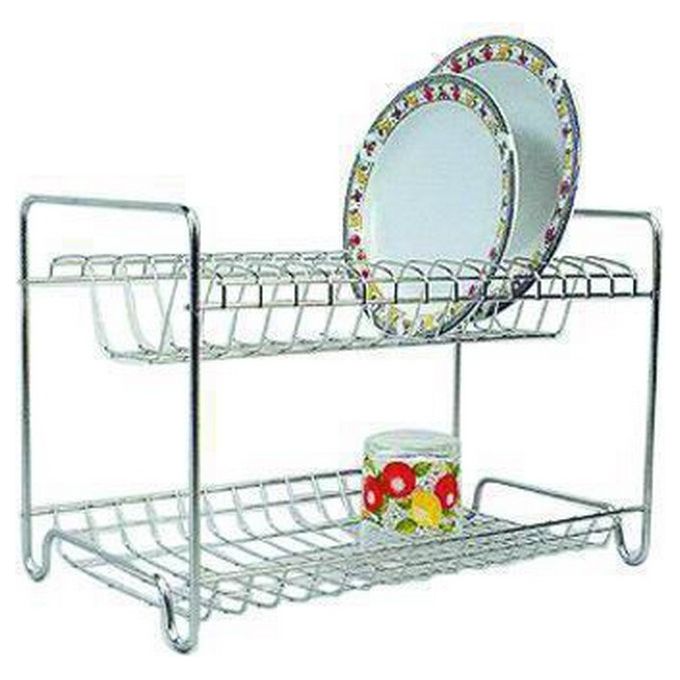 foto del prodotto scolapiatti acciaio inox 18 8 a due piani fx 35 50 cm
