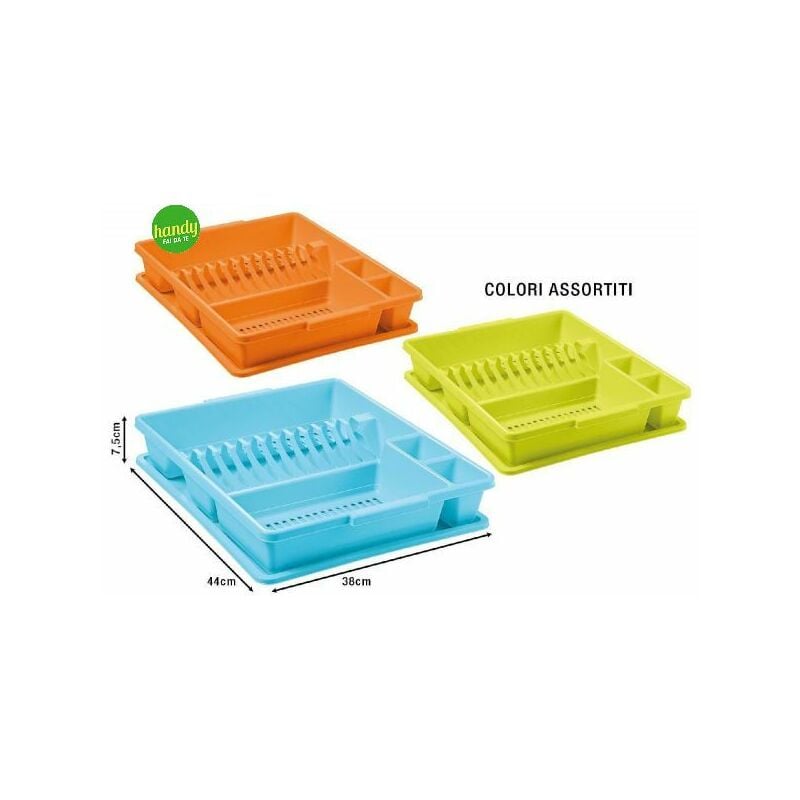 foto del prodotto scolapiatti con vassoio veca in plastica colori assortiti