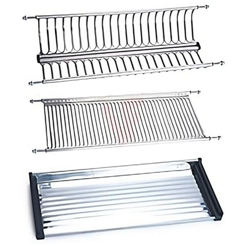 foto del prodotto scolapiatti da incasso per pensile regolabile organizzatore piatti 80 cm