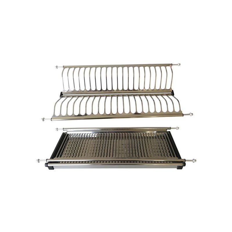 foto del prodotto scolapiatti inox - cromato - 56 cm - metal style