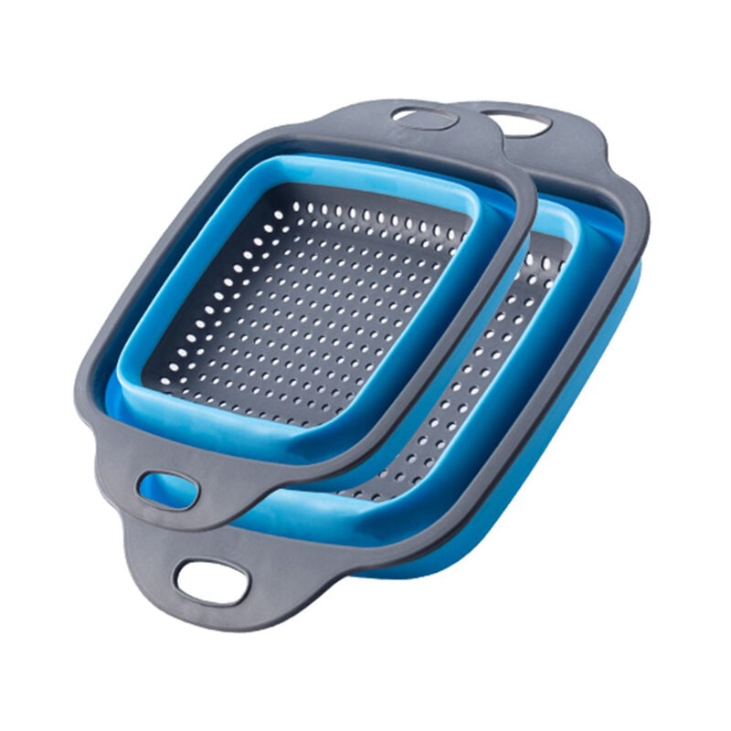 foto del prodotto scolapiatti pieghevole con manico cestello scolapasta per frutta e verdura scolapasta pieghevole in silicone contenitore per attrezzi da cucina 1 pz