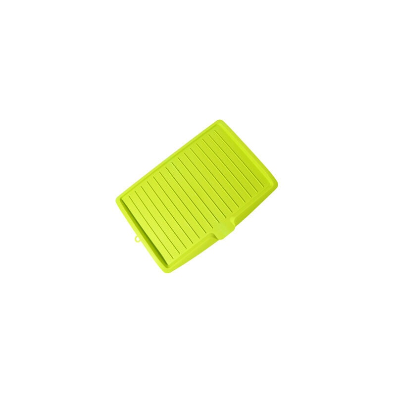 foto del prodotto scolapiatti premium, scolapiatti in plastica, scolapiatti laterale, scolapiatti inclinato, vassoio raccogligocce per pentole, verde
