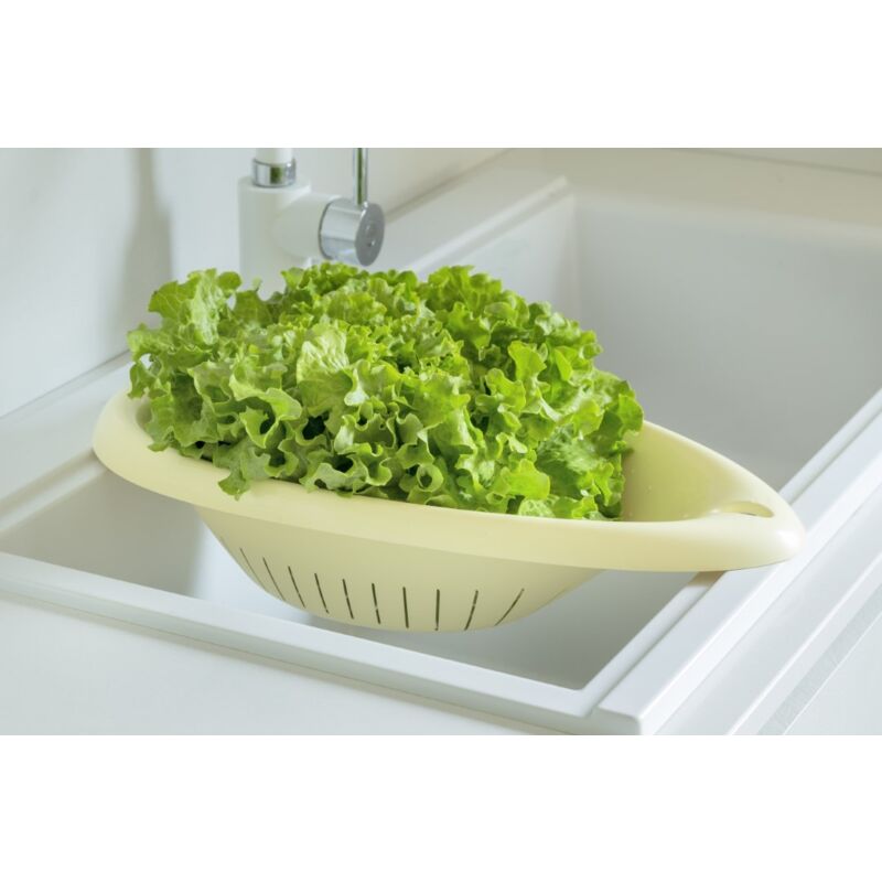 foto del prodotto scolatutto ovale scola pasta verdure plastica 47x23x10,5h cm vari colori set 5 pezzi bama
