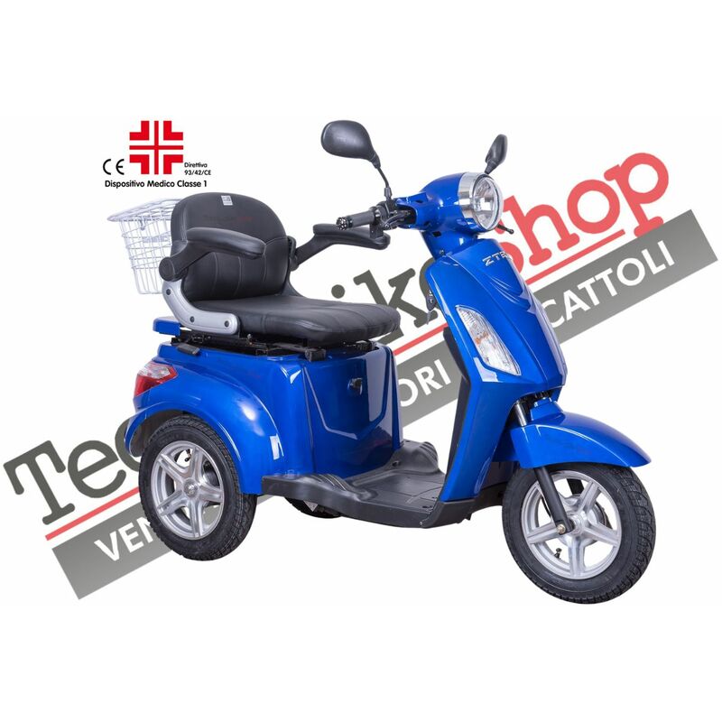 foto del prodotto scooter z tech zt 15 e trilux plus 3 ruote differenziale per disabili e anziani blu