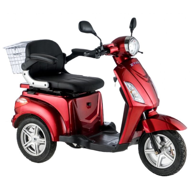 foto del prodotto scooter z tech zt 15 e trilux plus 3 ruote differenziale per disabili e anziani rosso