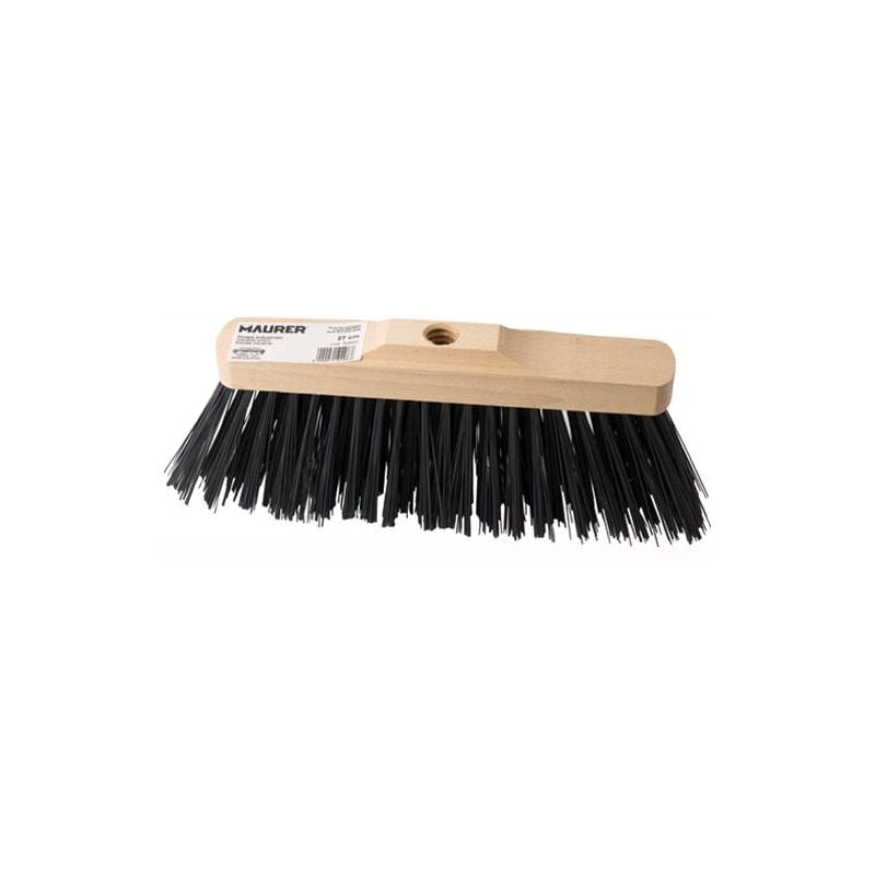 foto del prodotto scopa industriale piccola supporto in legno senza manico 27 cm maurer