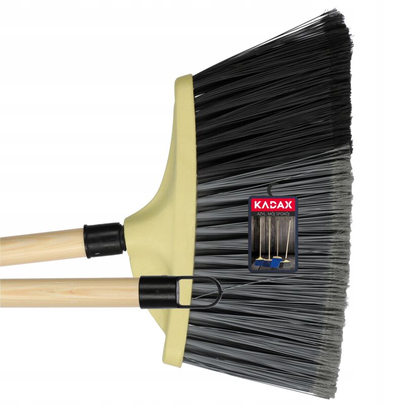 foto del prodotto scopa per strade e marciapiedi, scopa da giardino con manico in legno, scopa stradale in nylon, scopa industriale per marciapiedi grigio kadax