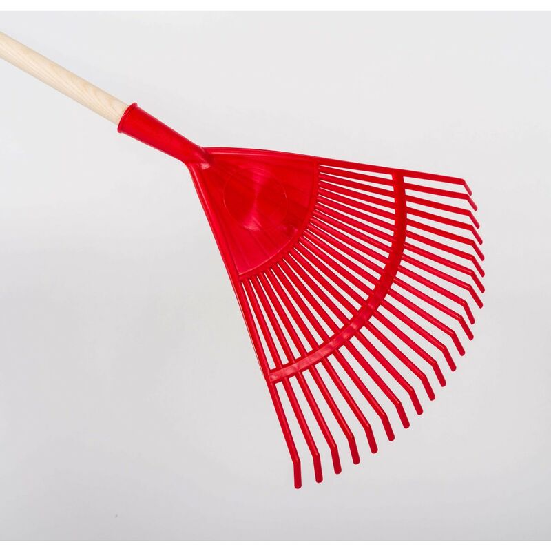 foto del prodotto scopa triangolare per foglie rossa 42 cm