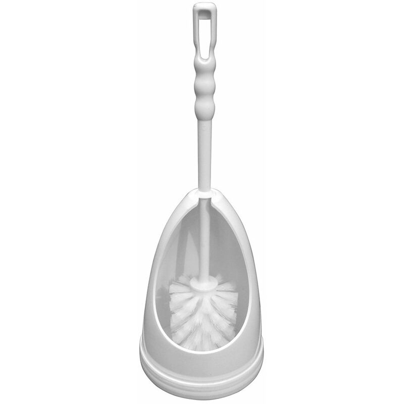 foto del prodotto scopino economico per wc in plastica con setole in nylon e base h 38 cm