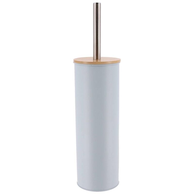 foto del prodotto scopino in metallo con coperchio in bambù - azzurro tendance