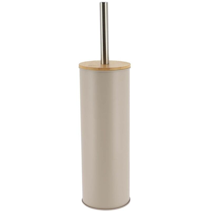 foto del prodotto scopino in metallo con copertura in bamb taupe tendance