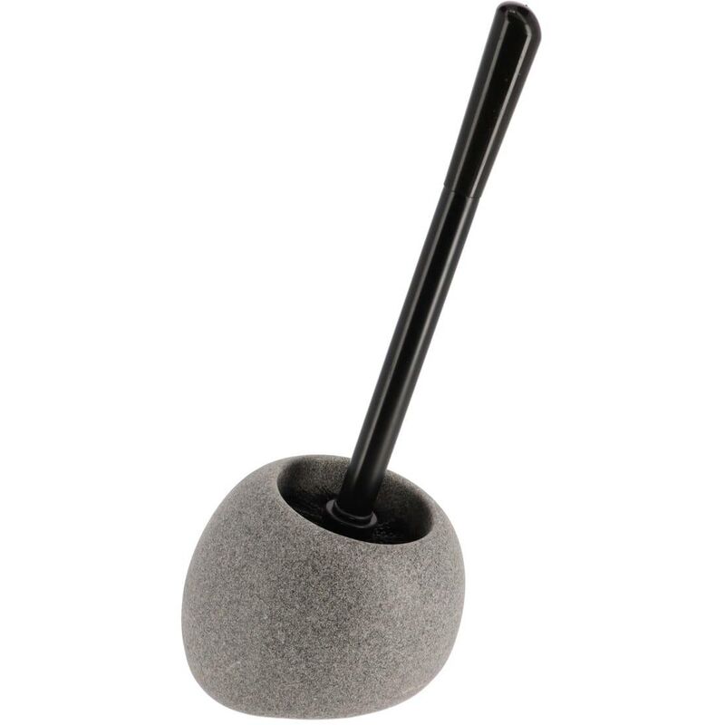 foto del prodotto scopino in poliresina a forma di palla nero opaco grigio chiaro tendance