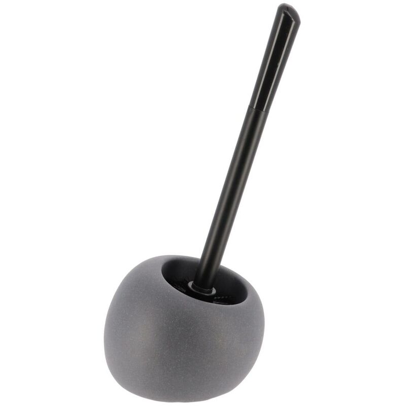 foto del prodotto scopino in poliresina a forma di palla nero opaco grigio tendance
