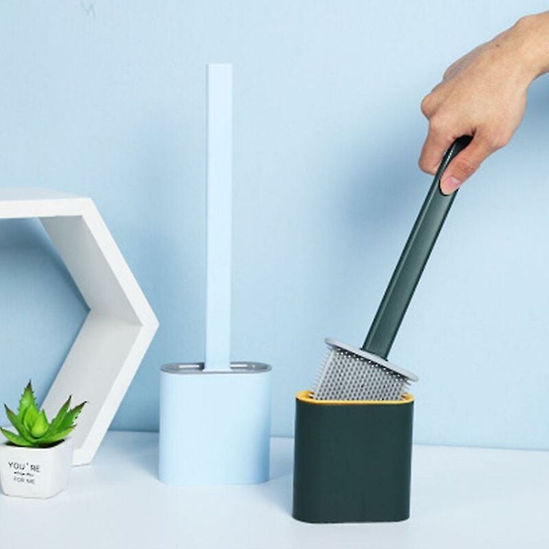 foto del prodotto scopino in silicone con supporto, setole in silicone morbido robusto