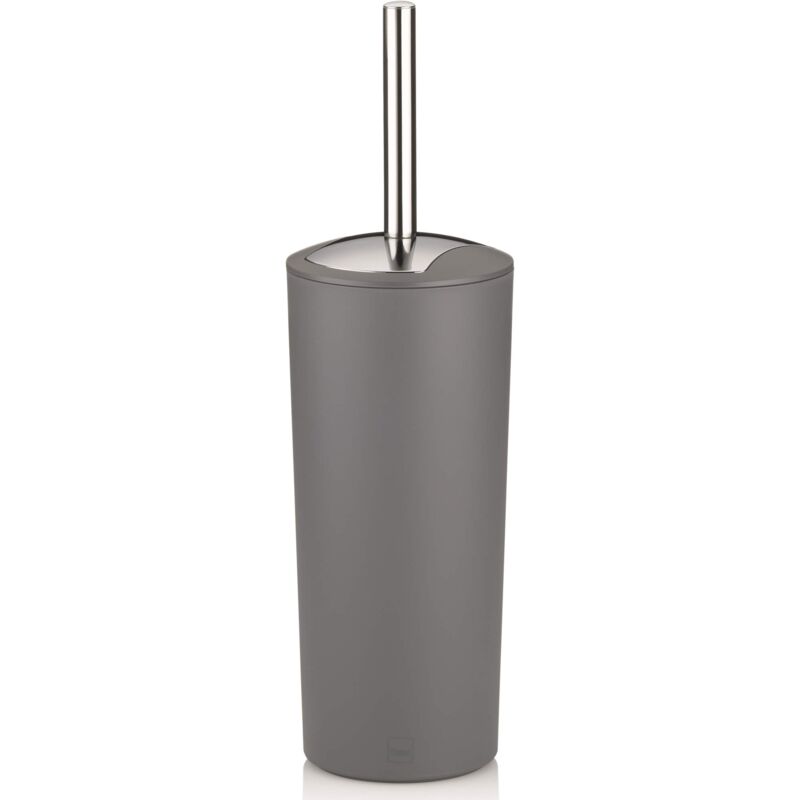 foto del prodotto scopino kela grigio opaco con contenitore 36,5 cm, scopino marta con testina intercambiabile, set di scopini per wc