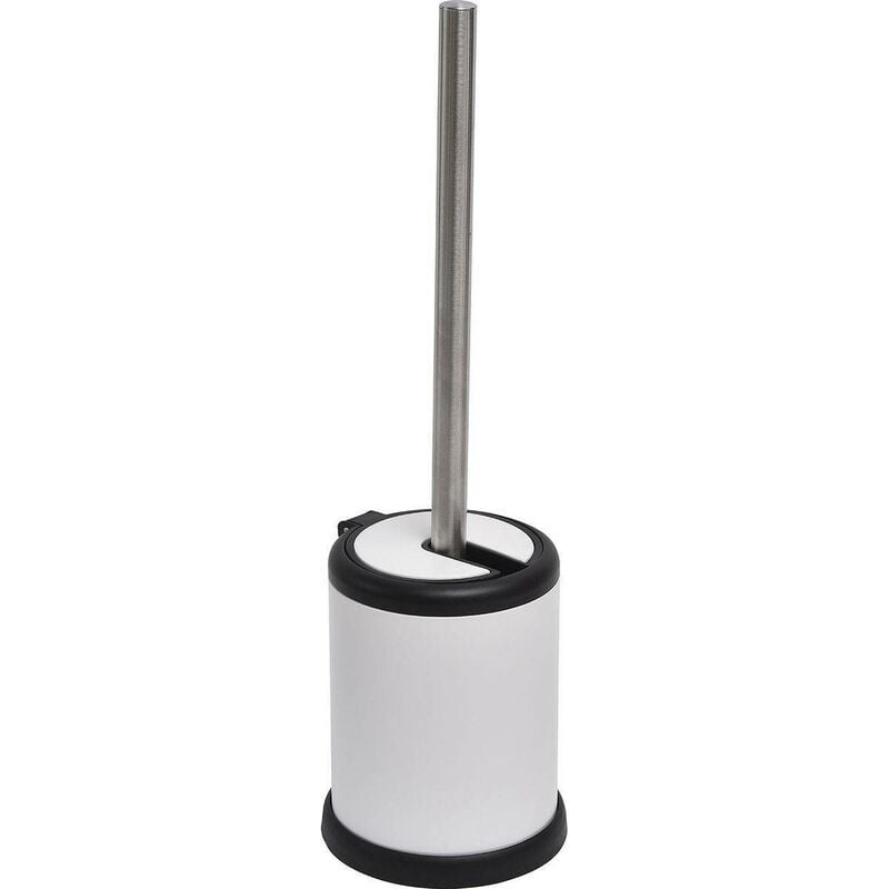 foto del prodotto scopino metallico con coperchio incernierato bianco opaco tendance