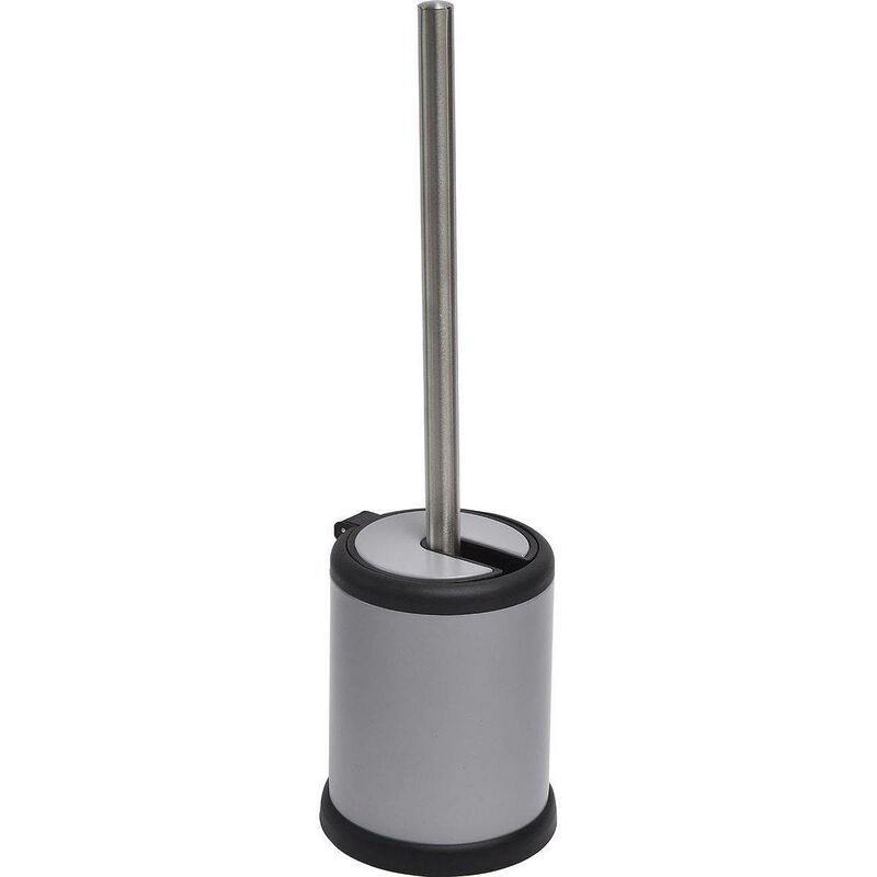 foto del prodotto scopino metallico con coperchio incernierato grigio opaco tendance
