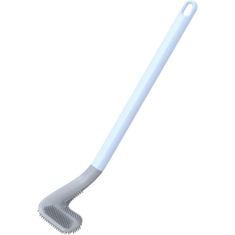 foto del prodotto scopino per wc curvo in silicone ymyny per la pulizia del wc o del bagno addicted