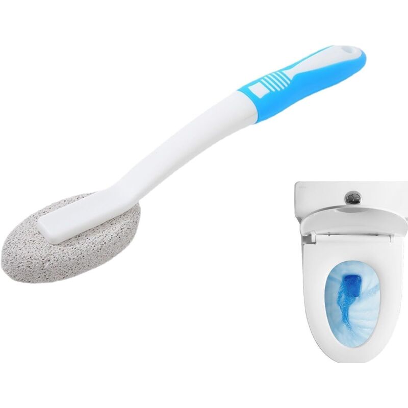 foto del prodotto scopino per wc in pietra pomice - spazzola per la pulizia in pietra pomice - spazzola per la pulizia - scopino per la pulizia del wc 30x5 cm per