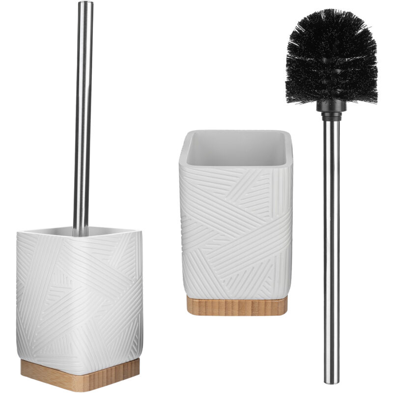 foto del prodotto scopino per wc kadax con supporto, scopino per wc con manico e supporto, scopino per wc con porta scopino, scopino per wc senza foratura quadrato