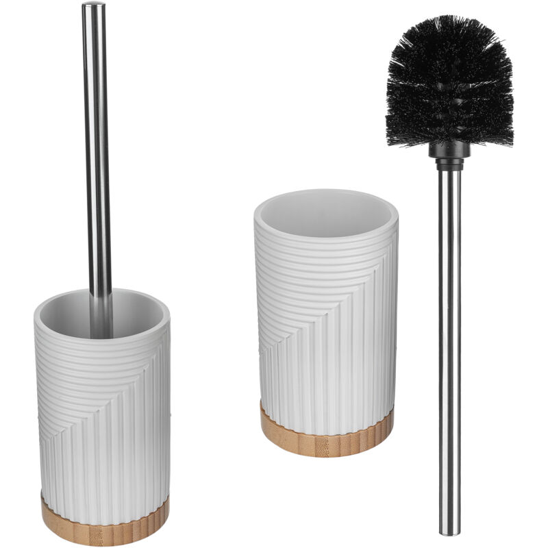 foto del prodotto scopino per wc kadax con supporto, scopino per wc con manico e supporto, scopino per wc con porta scopino, scopino per wc senza foratura rotondo