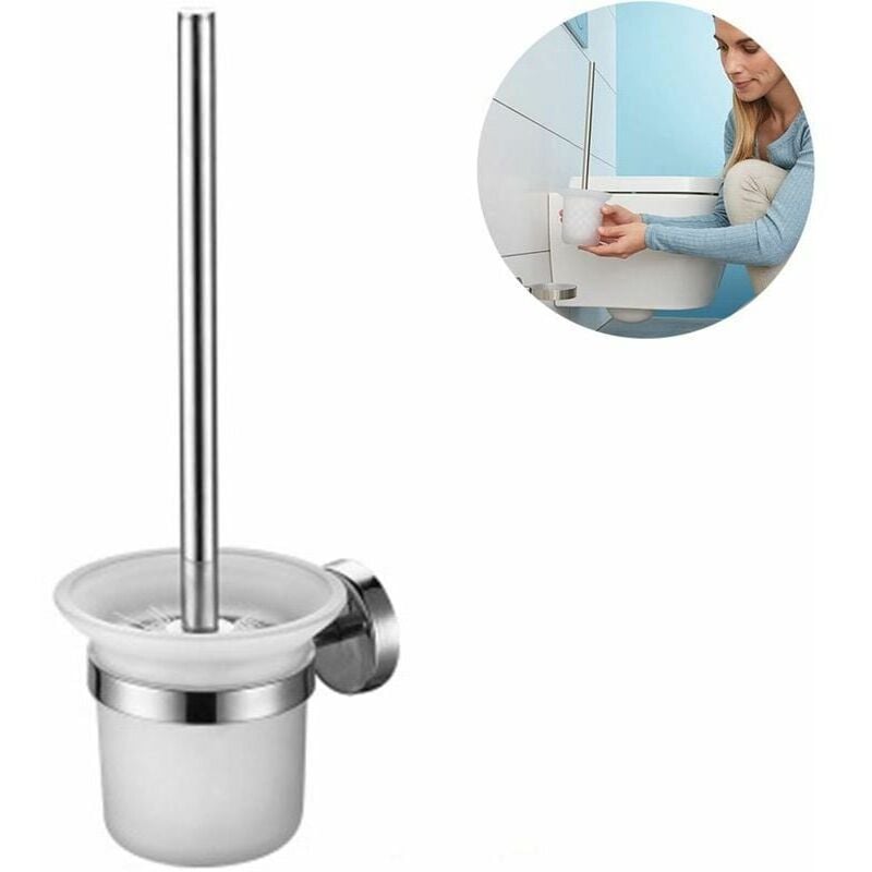 foto del prodotto scopino per wc senza foratura porta scopino per wc a parete set per wc scopino per wc porta scopino per wc senza foratura scopino per wc con supporto