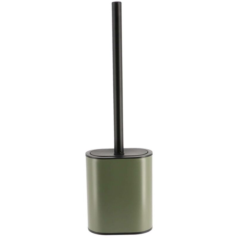 foto del prodotto scopino piatto in silicone e supporto in metallo nero cachi tendance