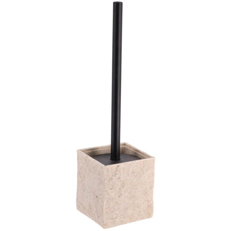foto del prodotto scopino quadrato in poliresina con effetto pietra nero opaco naturale tendance