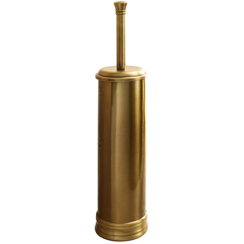 foto del prodotto scopino wc con ciuffo in setole d appoggio in acciaio inox e cromall 7533 gedy serie romance bronzo