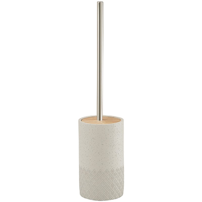 foto del prodotto scopino wc con ciuffo in setole d appoggio in cemento e bamb 4933 gedy serie afrodite grigio