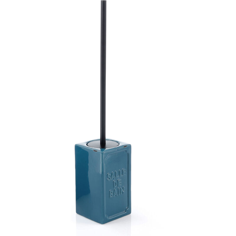 foto del prodotto scopino wc con ciuffo in setole d appoggio in ceramica vv33 gedy serie vivienne blu