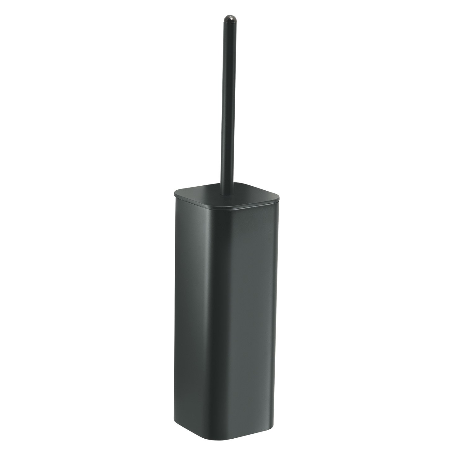 foto del prodotto scopino wc con ciuffo in setole da appoggio in ottone, acciaio inox e cromall 3234 gedy serie outline nero opaco