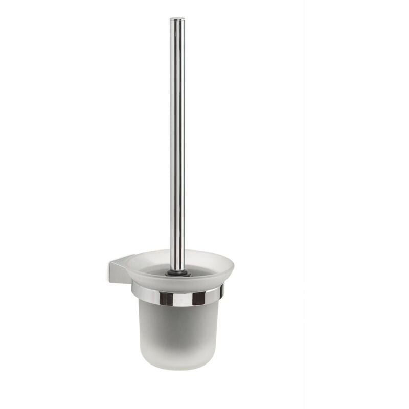 foto del prodotto scopino wc con ciuffo in setole da muro in acciaio inox e cromall tn33 03 gedy serie tonale cromato