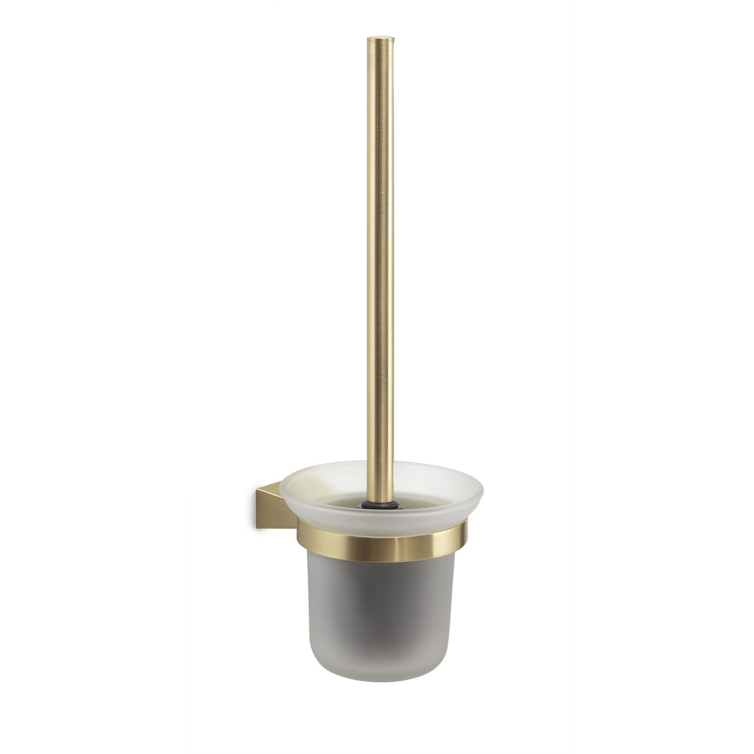 foto del prodotto scopino wc con ciuffo in setole da muro in acciaio inox e cromall tn33 03 gedy serie tonale oro matt