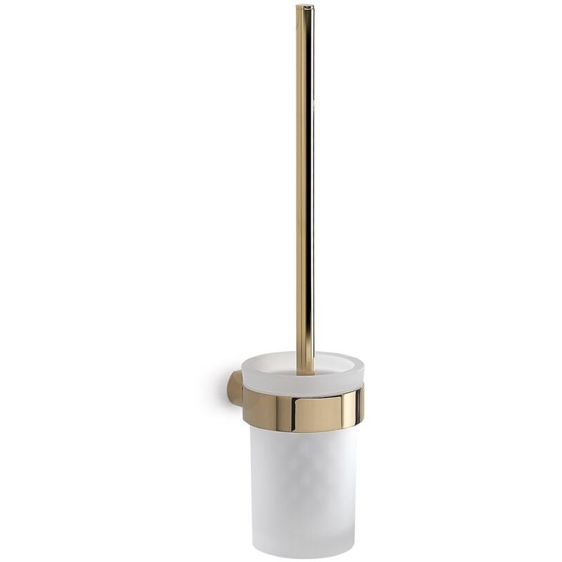foto del prodotto scopino wc con ciuffo in setole da muro in ottone e cromall pi33 03 gedy serie pirenei oro
