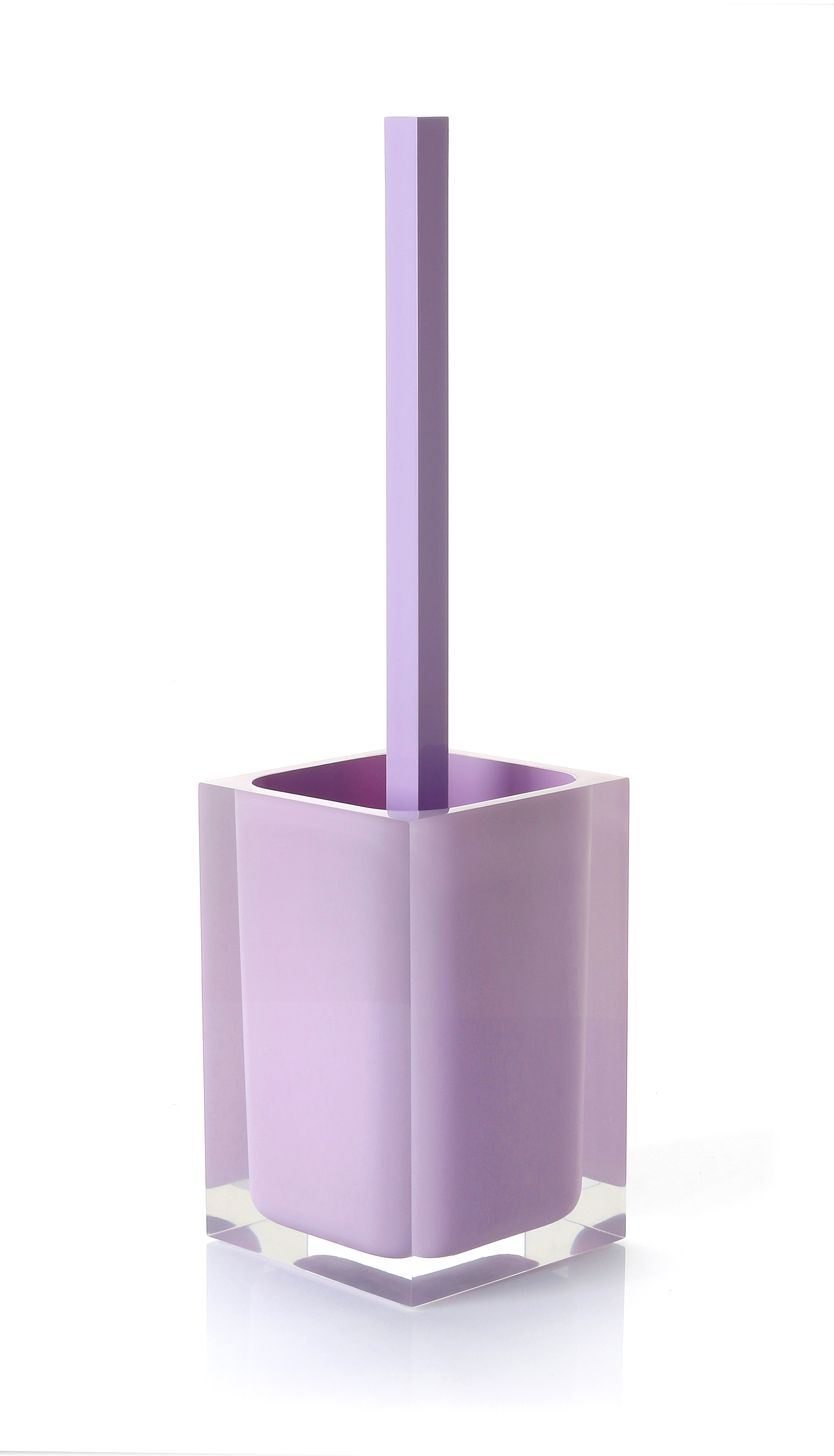 foto del prodotto scopino wc d 39 appoggio con ciuffo in setole linea rainbow gedy ra33 lilla