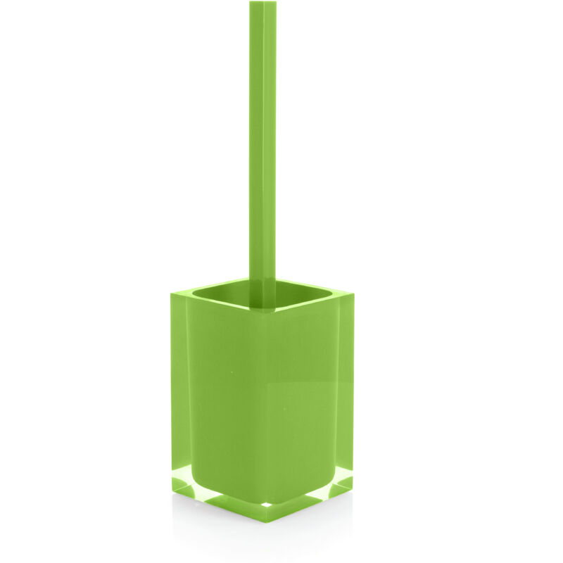 foto del prodotto scopino wc d appoggio con ciuffo in setole linea rainbow gedy ra33 verde acido