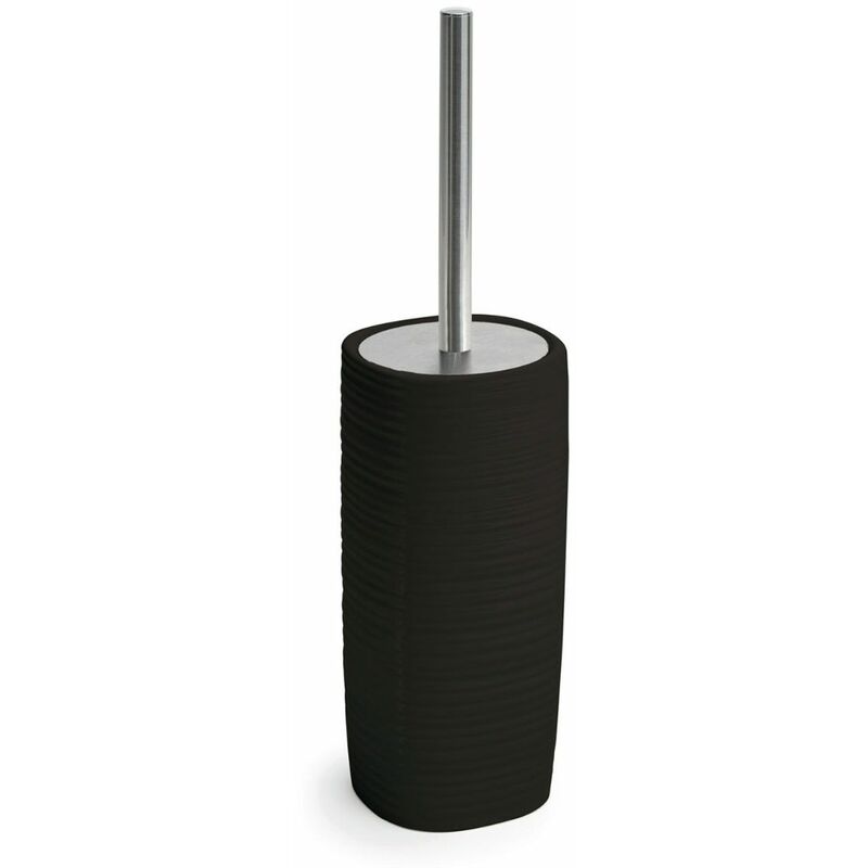 foto del prodotto scopino wc da appoggio nero in ceramica calla