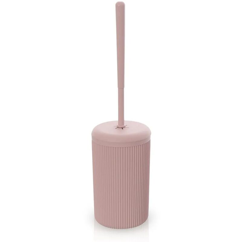foto del prodotto scopino wc da appoggio rosa in plastica ring